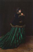Claude Monet The Woman in the Green Dress, Sweden oil painting artist